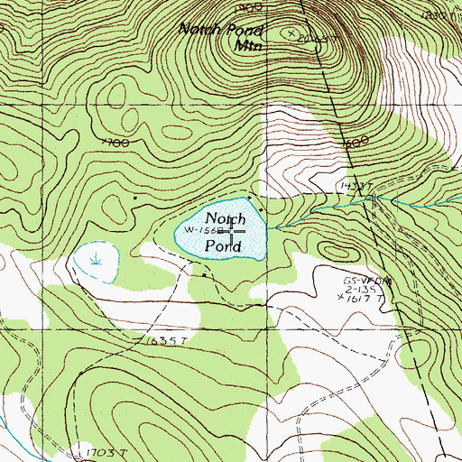 Topographic Map of Notch Pond, VT