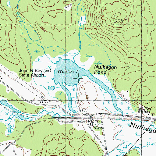 Topographic Map of Nulhegan Pond, VT
