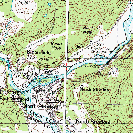 Topographic Map of Nulhegan River, VT