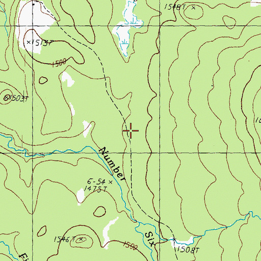 Topographic Map of Number Six Road, VT