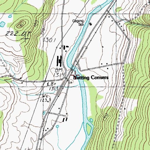 Topographic Map of Nutting Corners, VT