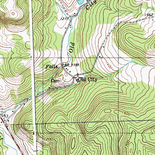 Topographic Map of Old City, VT