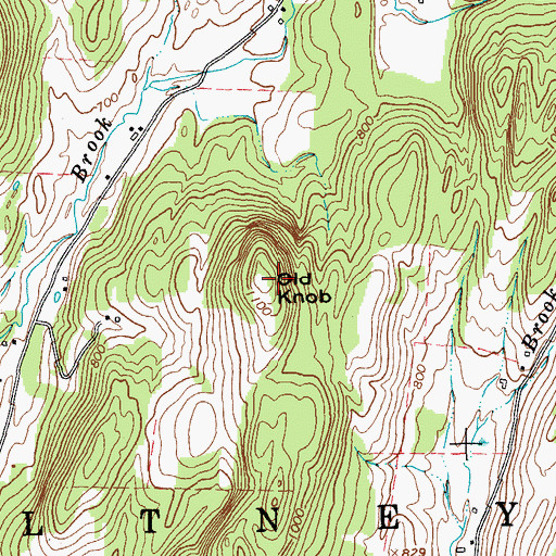 Topographic Map of Old Knob, VT