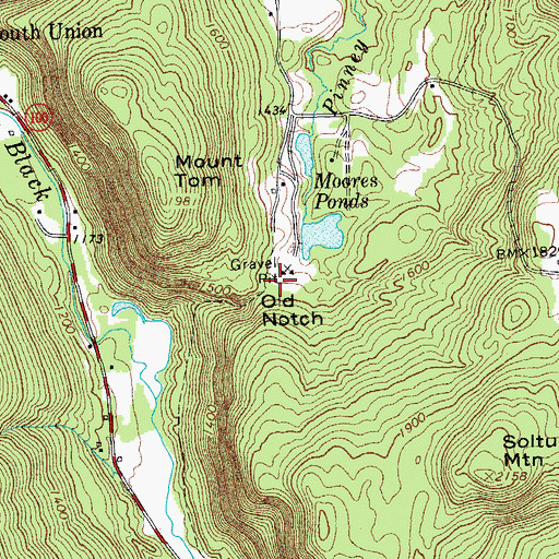 Topographic Map of Old Notch, VT