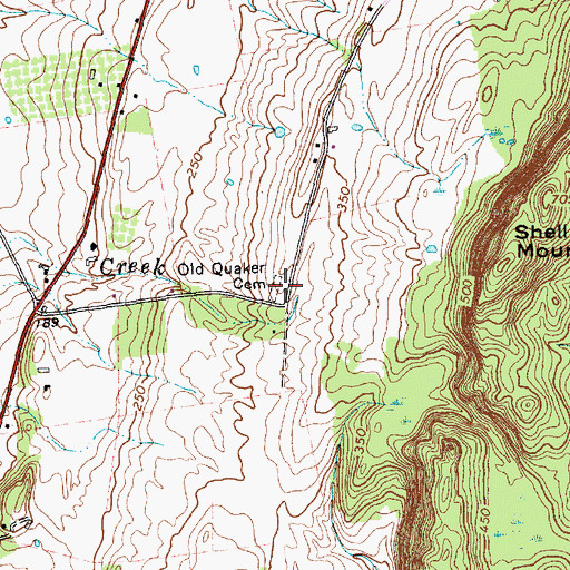 Topographic Map of Old Quaker Cemetery, VT