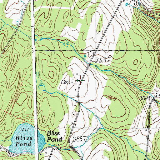 Topographic Map of Old West Church, VT