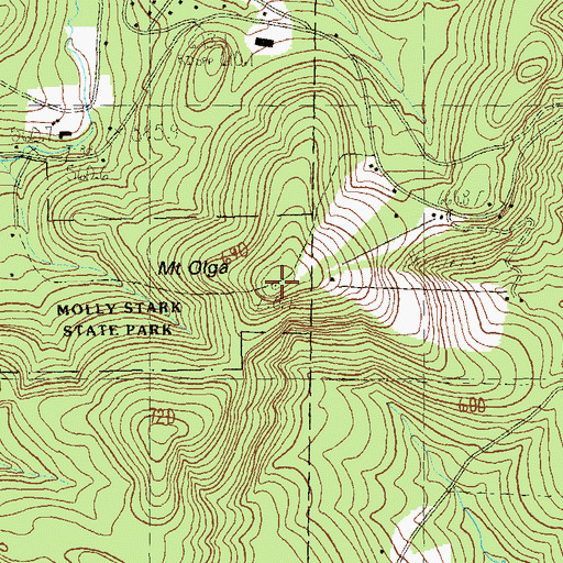 Topographic Map of Mount Olga, VT