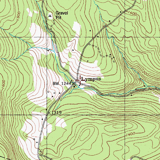 Topographic Map of Lympus, VT