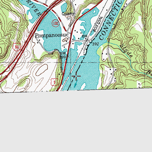 Topographic Map of Ompompanoosuc River, VT