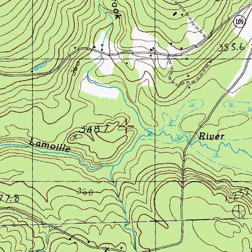 Topographic Map of Otter Brook, VT