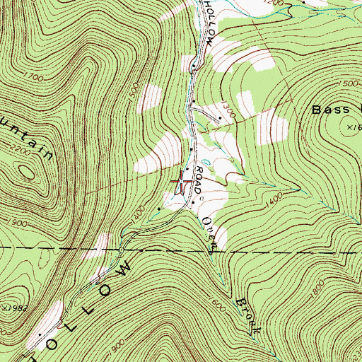 Topographic Map of Oven Brook, VT