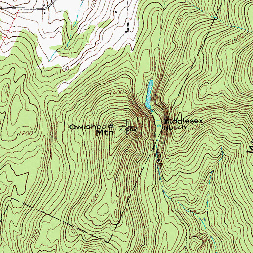 Topographic Map of Owlshead Mountain, VT