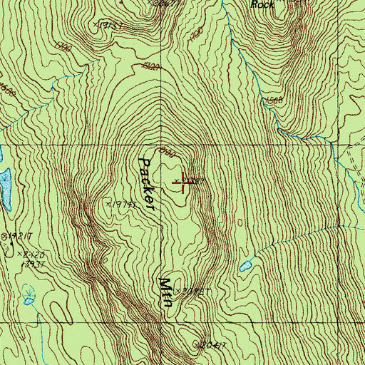 Topographic Map of Packer Mountain, VT