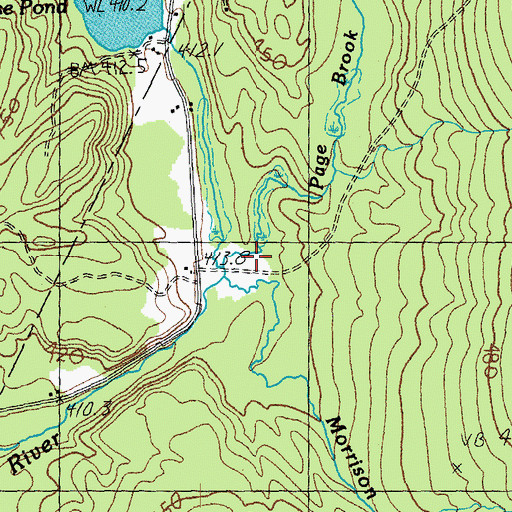 Topographic Map of Page Brook, VT