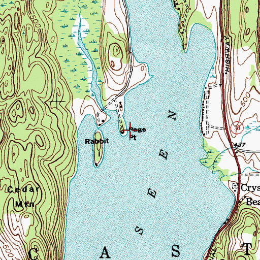 Topographic Map of Page Point, VT