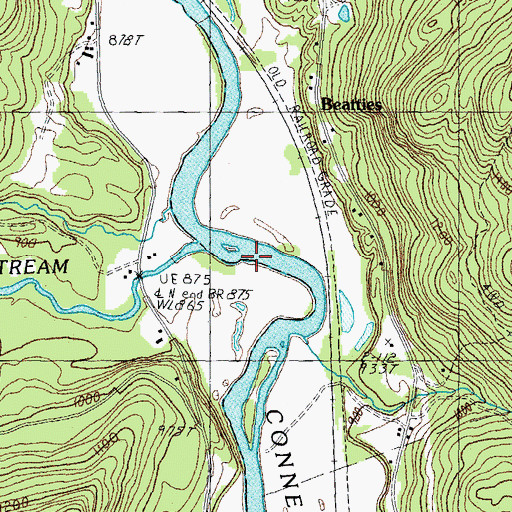 Topographic Map of Paul Stream, VT