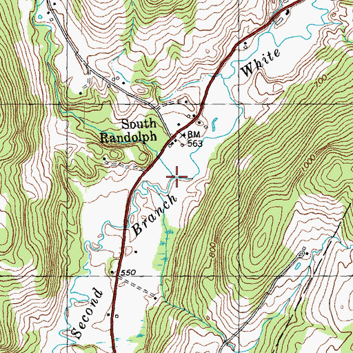 Topographic Map of Peak Brook, VT