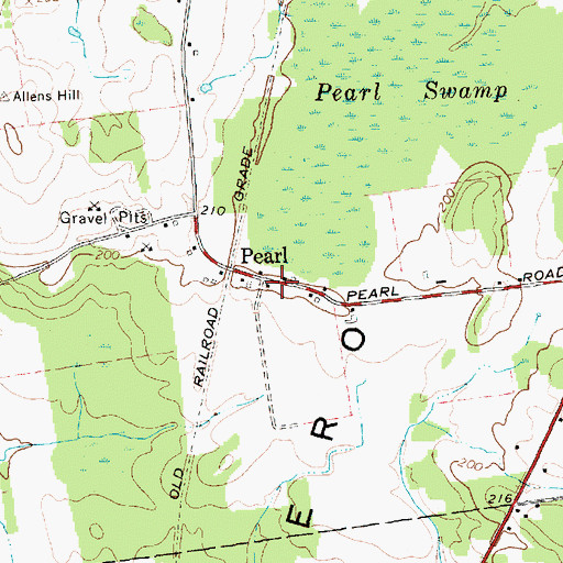 Topographic Map of Pearl, VT