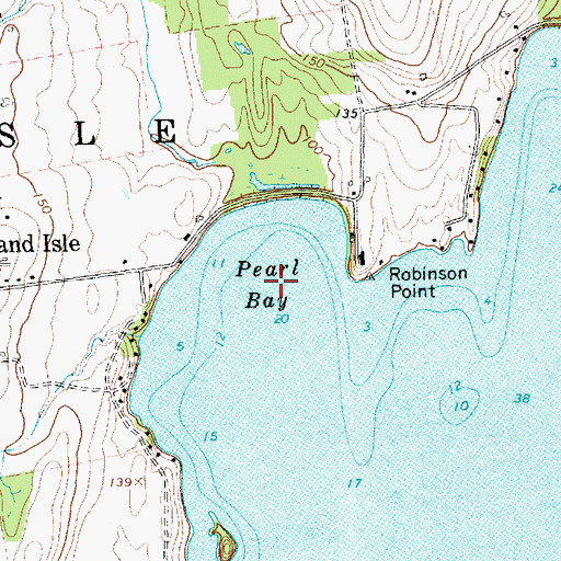 Topographic Map of Pearl Bay, VT