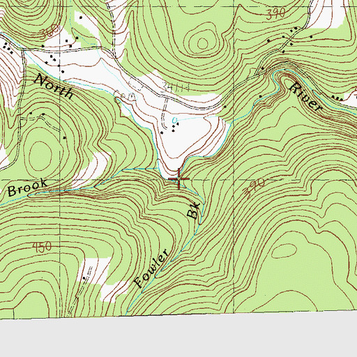 Topographic Map of Pease Brook, VT