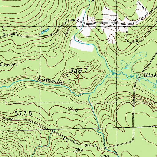 Topographic Map of Perkins Brook, VT