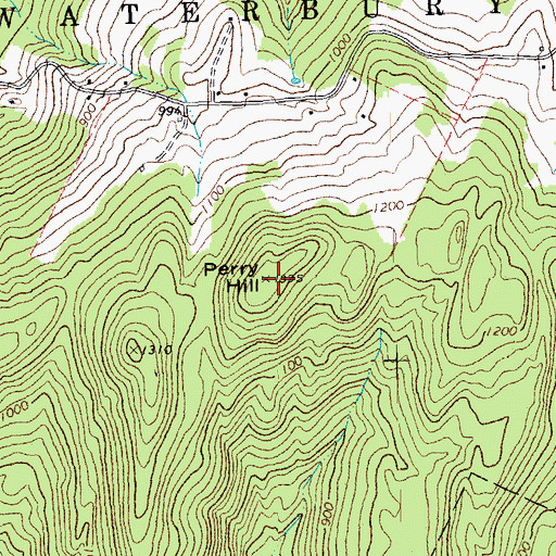 Topographic Map of Perry Hill, VT