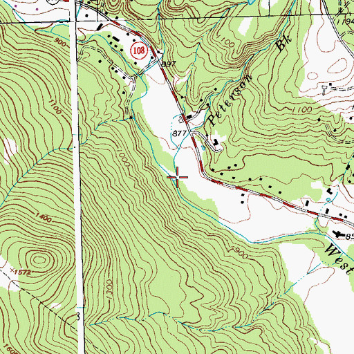 Topographic Map of Peterson Brook, VT