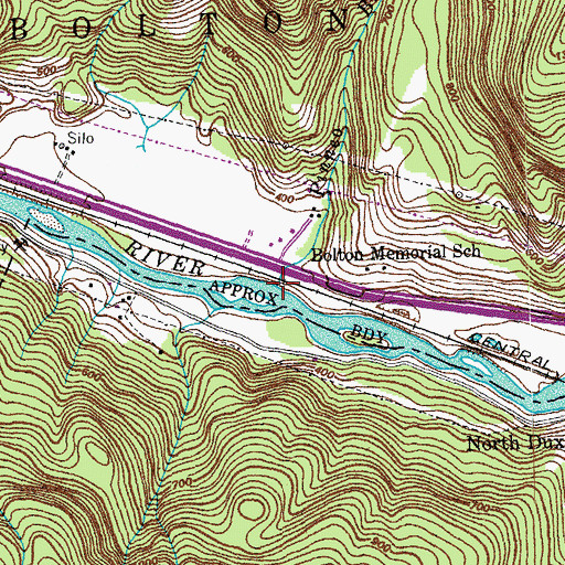 Topographic Map of Pinneo Brook, VT
