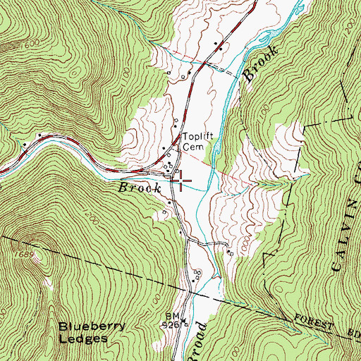 Topographic Map of Pinney Hollow, VT