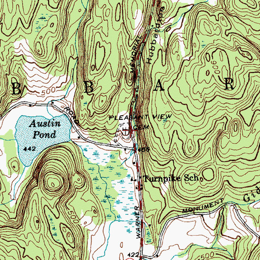 Topographic Map of Pleasant View Cemetery, VT