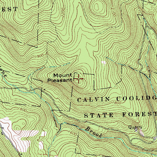 Topographic Map of Mount Pleasant, VT
