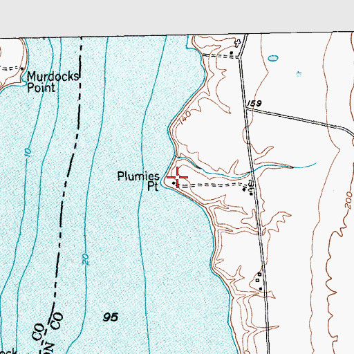 Topographic Map of Plumies Point, VT