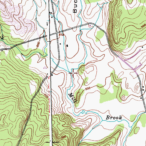 Topographic Map of Polly Brook, VT