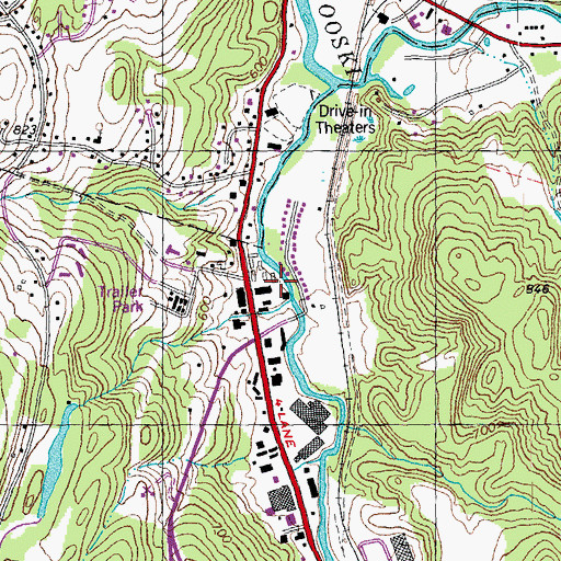 Topographic Map of Pond Brook, VT