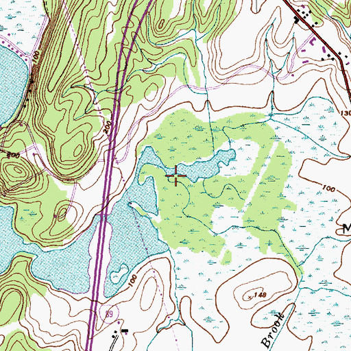 Topographic Map of Pond Brook, VT