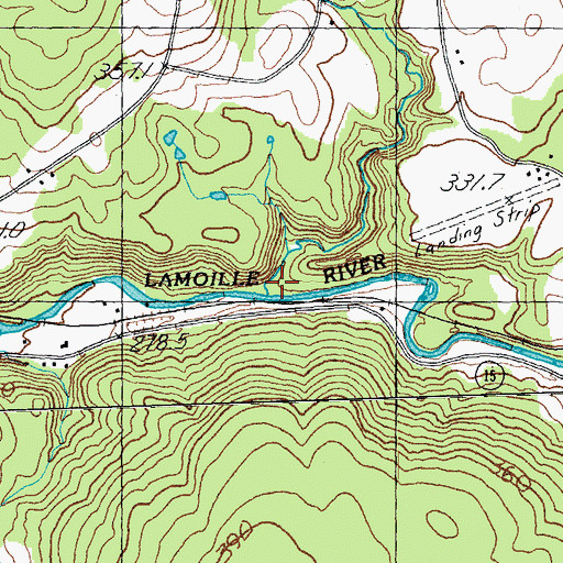 Topographic Map of Porter Brook, VT
