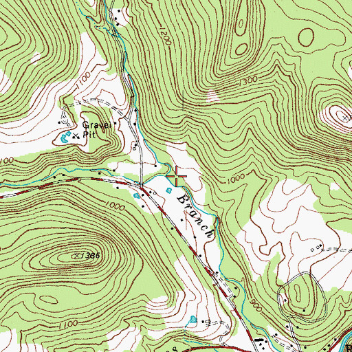 Topographic Map of Potash Brook, VT