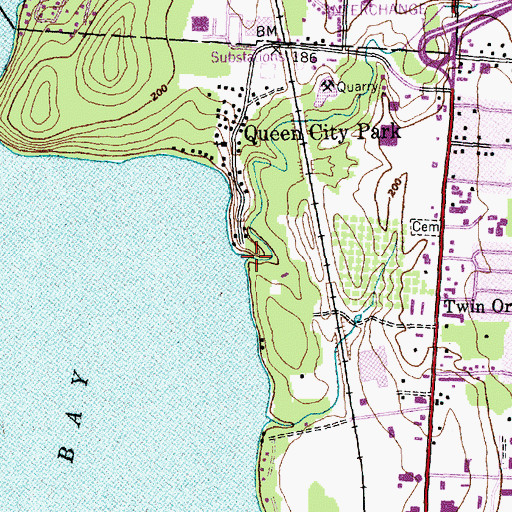 Topographic Map of Potash Brook, VT