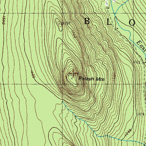 Topographic Map of Potash Mountain, VT