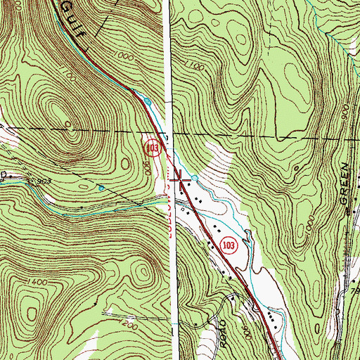 Topographic Map of Proctorsville Gulf, VT