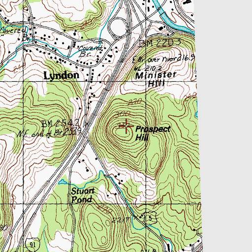 Topographic Map of Prospect Hill, VT
