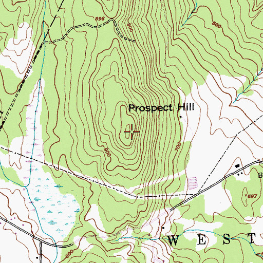 Topographic Map of Prospect Hill, VT