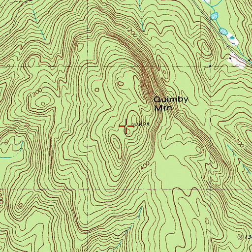Topographic Map of Quimby Mountain, VT