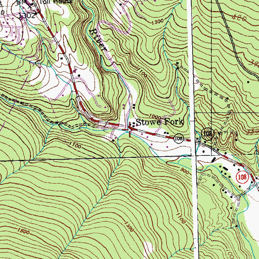 Topographic Map of Ranch Brook, VT