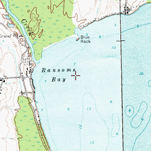 Topographic Map of Ransoms Bay, VT