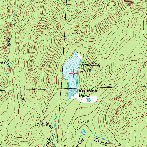 Topographic Map of Reading Pond, VT
