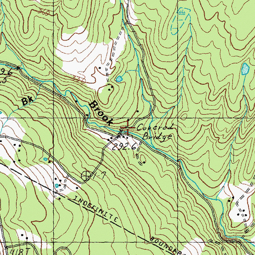 Topographic Map of Red Bridge, VT