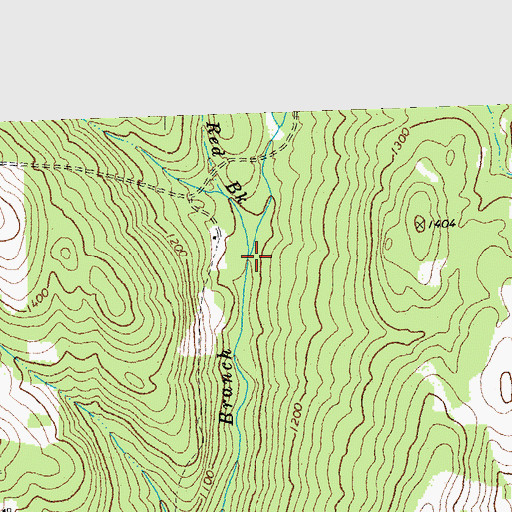 Topographic Map of Red Brook, VT