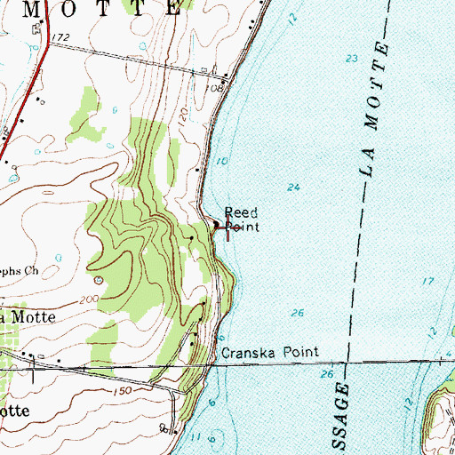 Topographic Map of Reed Point, VT