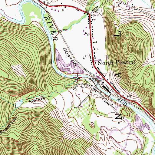 Topographic Map of Reservoir Hollow, VT
